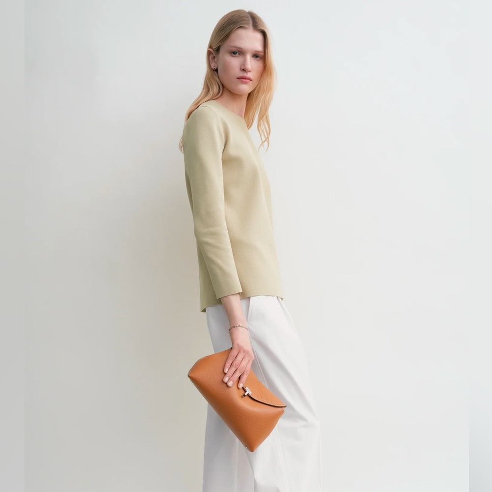 Toteme Brown Leather Crossbody Bag - Picture 14 of 15
